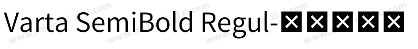 Varta SemiBold Regul字体转换